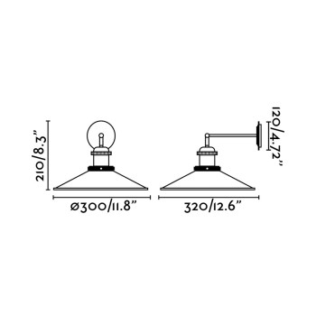 Faro Marlin fekete falikar (FAR-65133) E27 1 izzós IP20