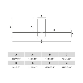 Faro Mini Punt Tub S fehér fényforrás nélküli mennyezeti ventilátor (FAR-33832WP)   IP20