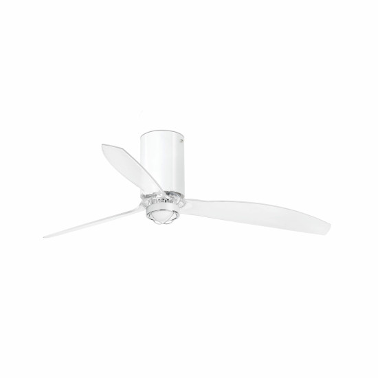 Faro Mini Tube Fan M fehér-átlátszó LED mennyezeti csillár ventilátor (FAR-32038-9) LED 1 izzós IP20