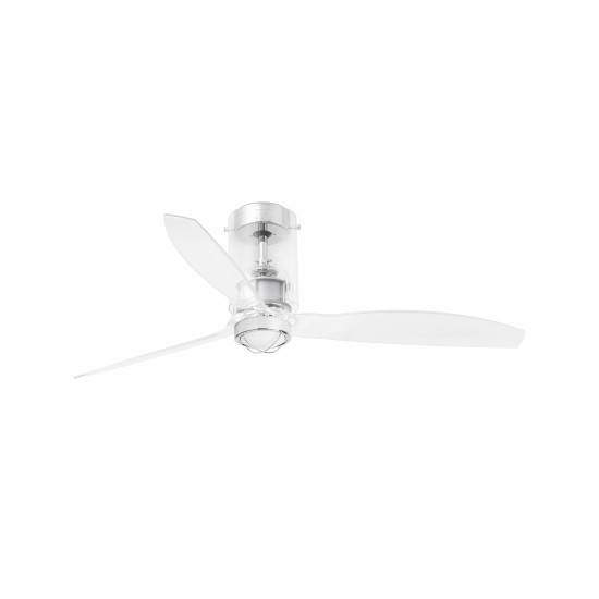 Faro Mini Tube Fan M króm-átlátszó LED mennyezeti csillár ventilátor (FAR-33393-9) LED 1 izzós IP20