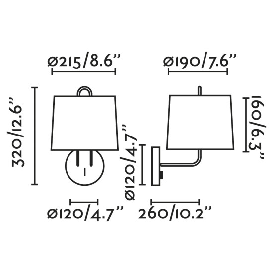 Faro Montreal fehér fali lámpa (FAR-24030-01) E27 1 izzós IP20