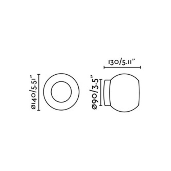 Faro Moy fekete-fehér fürdőszobai LED fali lámpa (FAR-40093) LED 1 izzós IP44