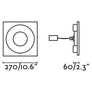 Faro Navi fehér LED beépíthető lámpa (FAR-63481) LED 1 izzós IP20