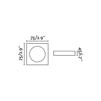 Faro Neon fekete beépíthető lámpa (FAR-43410) GU10 1 izzós IP20