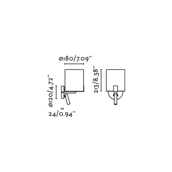 Faro Nila fekete-fehér fali lámpa (FAR-20053) E27 1 izzós IP20