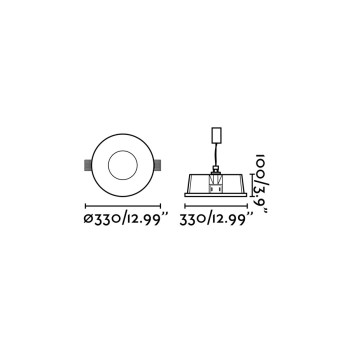 Faro Nord fehér LED beépíthető lámpa (FAR-63290) LED 1 izzós IP20