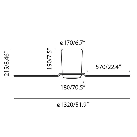 Faro Pemba L fehér LED mennyezeti csillár ventilátor (FAR-33471N-3) LED 1 izzós IP20