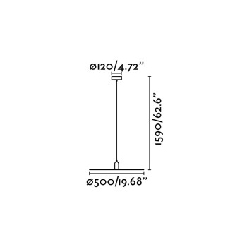 Faro Plat fekete függesztett lámpa (FAR-68145) E27 1 izzós IP20