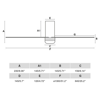 Faro Punt Tub M fehér LED mennyezeti csillár ventilátor (FAR-33828-1TW) LED 1 izzós IP20