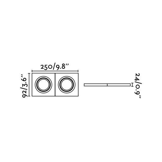 Faro Radon fehér beépíthető lámpa (FAR-43397) GU10 2 izzós IP20