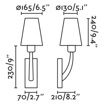 Faro Rem nikkel-fehér fali lámpa (FAR-29680-19) E27 1 izzós IP20