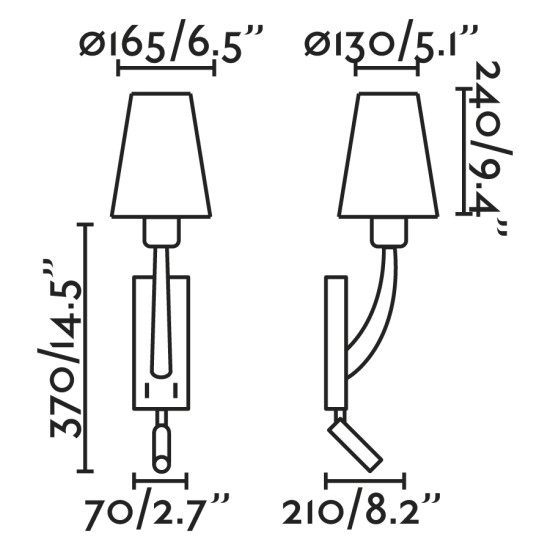 Faro Rem arany-fehér olvasólámpás fali lámpa (FAR-29683-19) E27 2 izzós IP20