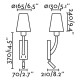 Faro Rem arany-fehér olvasólámpás fali lámpa (FAR-29683-19) E27 2 izzós IP20