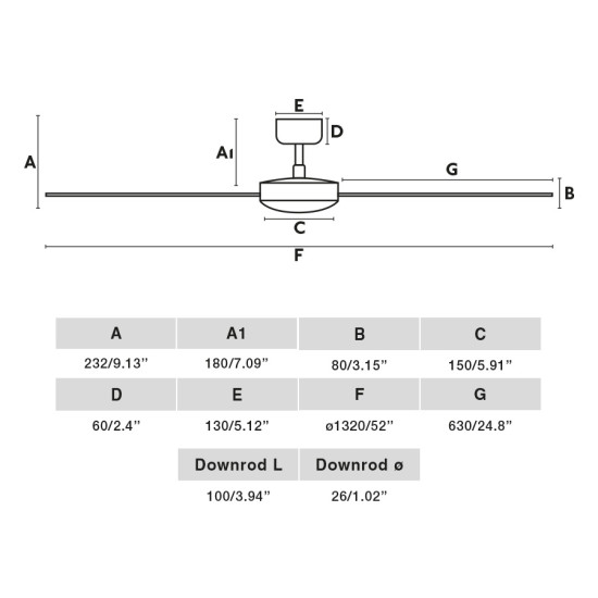 Faro Rudder L fehér-barna fényforrás nélküli mennyezeti ventilátor (FAR-34297)   IP20