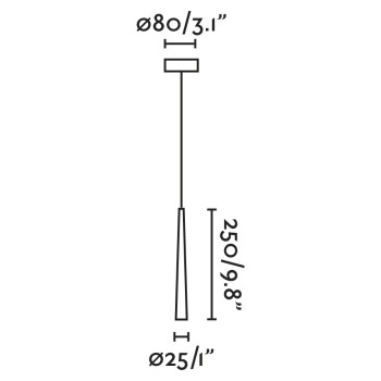 Faro Sabi fekete LED függesztett lámpa (FAR-64321) LED 1 izzós IP20