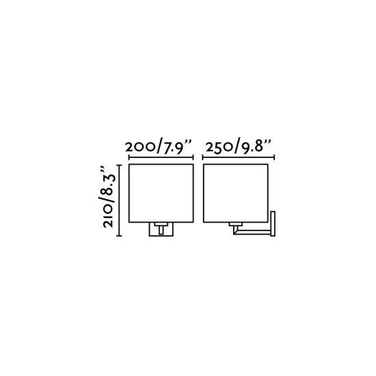 Faro Sahara króm-fehér fali lámpa (FAR-62706) E27 1 izzós IP20