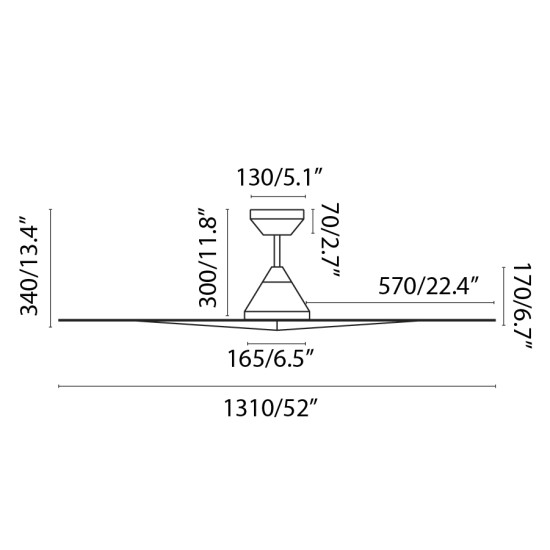 Faro Samos L fehér fényforrás nélküli mennyezeti ventilátor (FAR-33729)   IP20