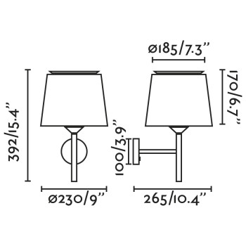 Faro Savoy fehér fali lámpa (FAR-20300-92) E27 1 izzós IP20