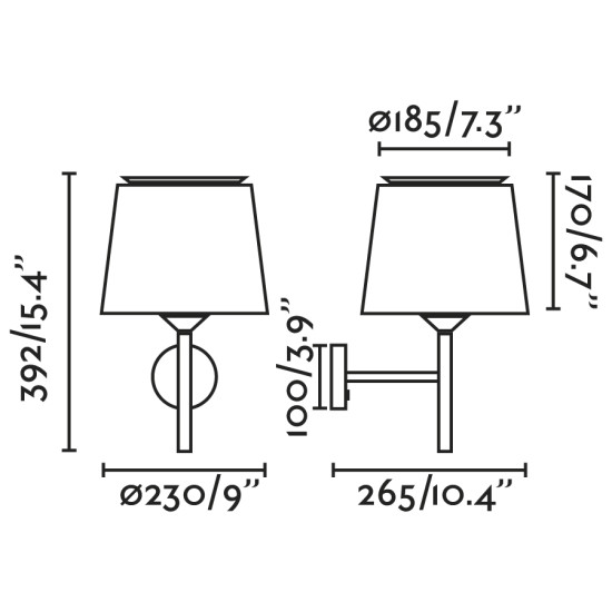 Faro Savoy fehér fali lámpa (FAR-20300-92) E27 1 izzós IP20