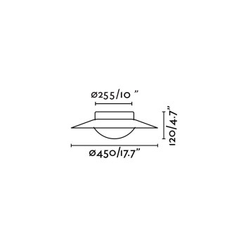 Faro Side fehér-nikkel LED mennyezeti lámpa (FAR-62145) LED 1 izzós IP20