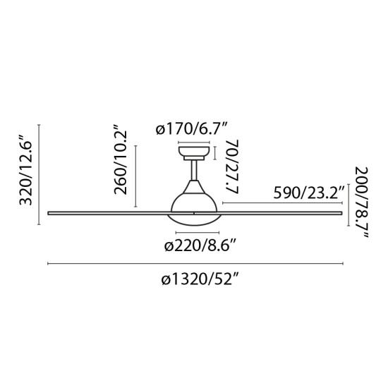 Faro Sioux L fehér fényforrás nélküli mennyezeti ventilátor (FAR-33770WP)   IP44