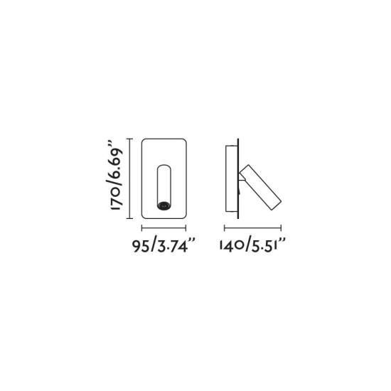 Faro Suau bronz LED fali lámpa (FAR-62104) LED 1 izzós IP20