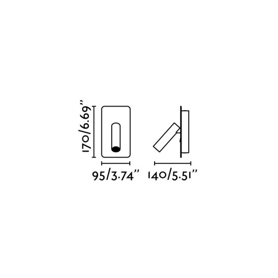 Faro Suau szürke LED fali lámpa (FAR-62121) LED 1 izzós IP20