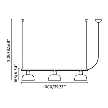 Faro Tatawin lineal fekete-fehér függesztett lámpa (FAR-20338-119) E27 3 izzós IP20