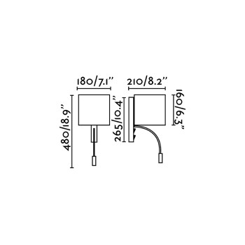 Faro Tira fekete olvasólámpás fali lámpa (FAR-64323) E27 2 izzós IP20