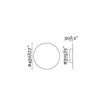 Faro Tou szürke LED fali lámpa (FAR-1208) LED 1 izzós IP20