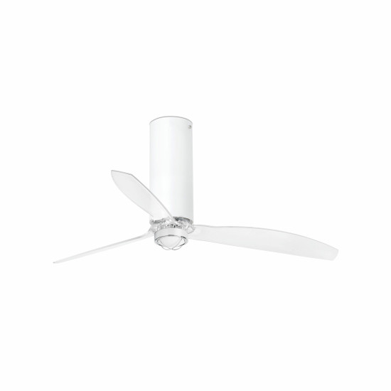 Faro Tube Fan M fehér-átlátszó LED mennyezeti csillár ventilátor (FAR-32033-9) LED 1 izzós IP20