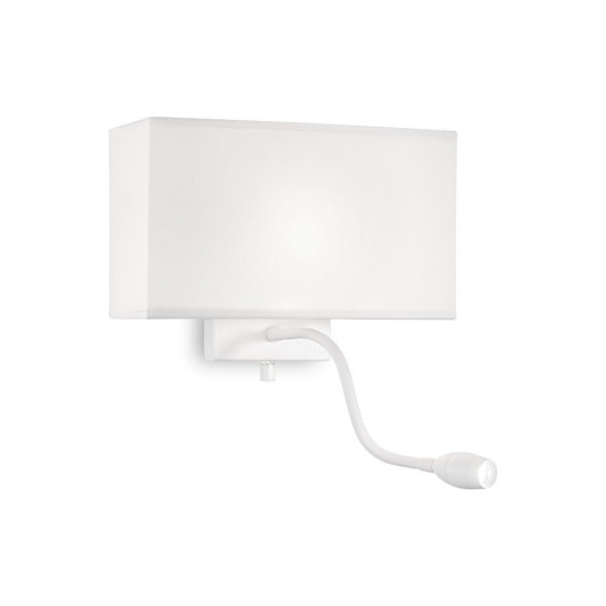 Ideal Lux Hotel króm-fehér falikar (IDE-215693) E27+LED 2 izzós IP20