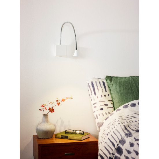 Lucide Buddy fehér-króm LED fali lámpa (LUC-18293/03/31) LED 1 izzós IP20