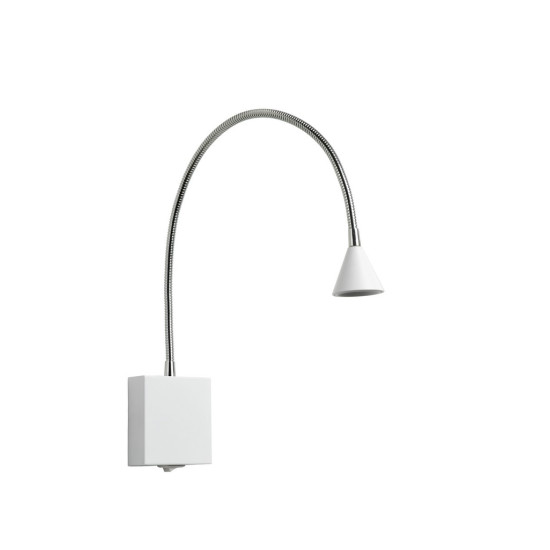 Lucide Buddy fehér-króm LED fali lámpa (LUC-18293/03/31) LED 1 izzós IP20