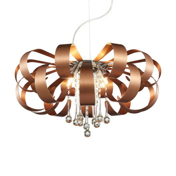 Luxera Ribbon Crystal króm-réz kristály függesztett lámpa (LUX-64408) G9 6 izzós IP20