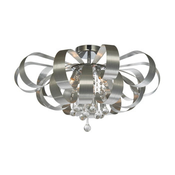 Luxera Ribbon Crystal króm-szürke kristály mennyezeti lámpa (LUX-64410) G9 6 izzós IP20