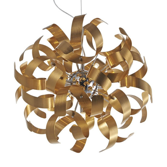 Luxera Ribbon króm-arany függesztett lámpa (LUX-64349) G9 5 izzós IP20