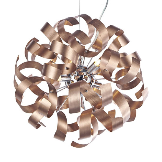 Luxera Ribbon króm-réz függesztett lámpa (LUX-64358) G9 5 izzós IP20