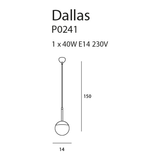 Maxlight Dallas fehér-arany függesztett lámpa (MAX-P0241) E14 1 izzós IP20