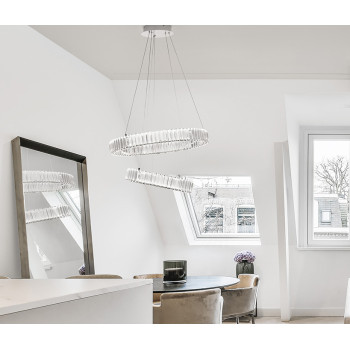 Nova Luce Aurelia króm LED függesztett lámpa (NL-9333068) LED 1 izzós IP20