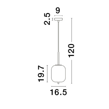 Nova Luce Lato sárgaréz-füstszínű függesztett lámpa (NL-9624097) E14 1 izzós IP20