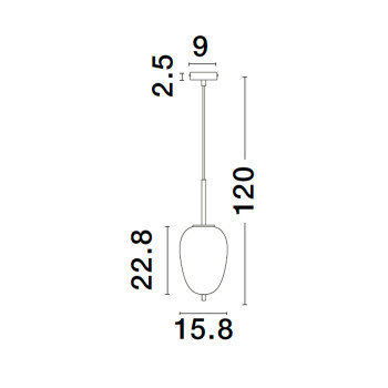 Nova Luce Lato sárgaréz-füstszínű függesztett lámpa (NL-9624098) E14 1 izzós IP20