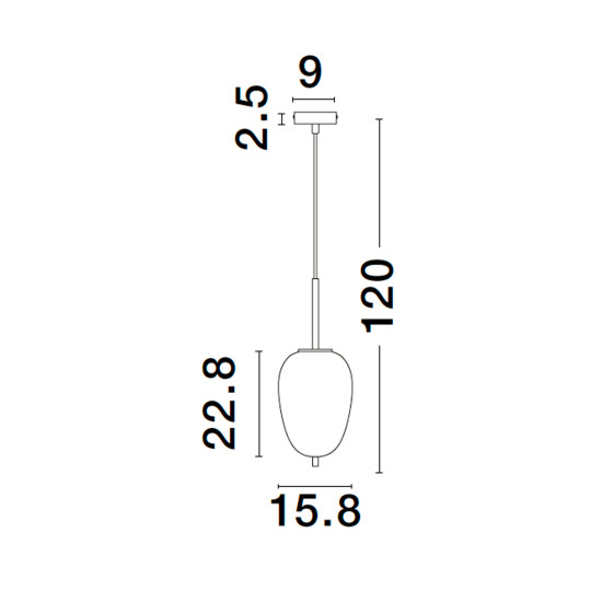 Nova Luce Lato sárgaréz-füstszínű függesztett lámpa (NL-9624098) E14 1 izzós IP20