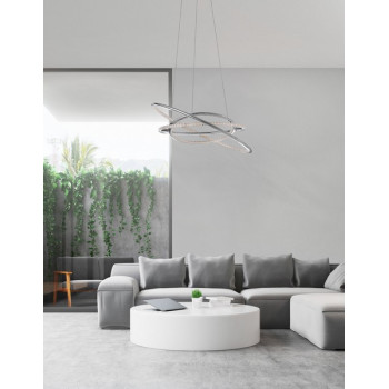 Nova Luce Livorno króm LED függesztett lámpa (NL-8107401) LED 1 izzós IP20