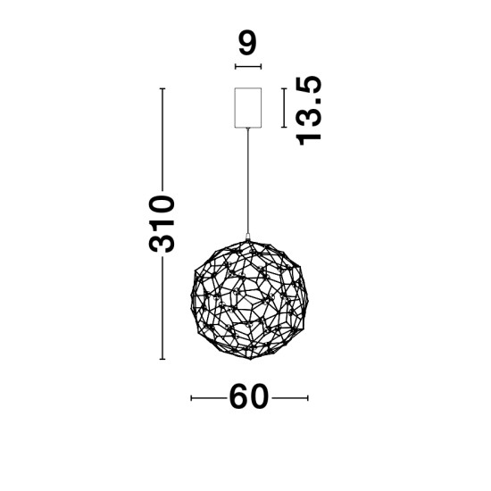 Nova Luce Sole arany LED függesztett lámpa (NL-9186001) LED 1 izzós IP20