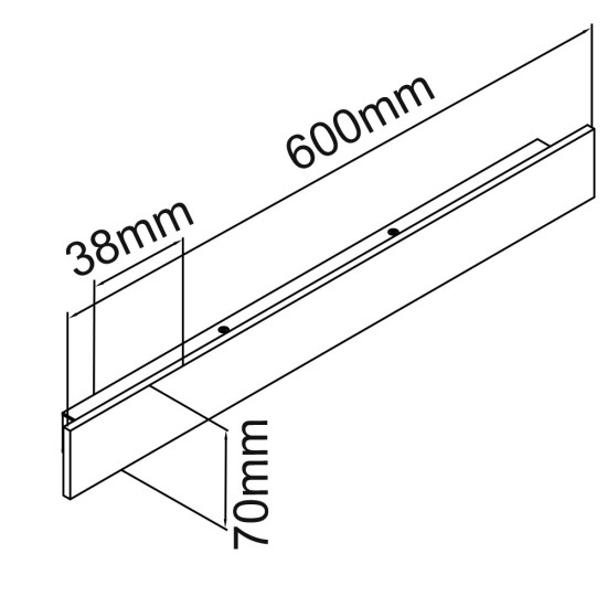 Orlicki Design Ante Nero 60 fekete LED fali lámpa (OR-OR84788) LED 1 izzós IP20