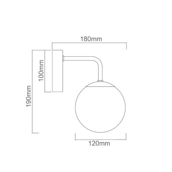 Orlicki Design Bao Parette Cromo IP44 króm-fehér fürdőszobai falikar (OR-OR81381) G9 1 izzós IP44