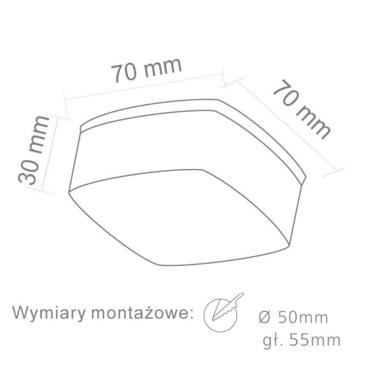 Orlicki Design Caps fehér LED beépíthető lámpa (OR-OR83354) LED 1 izzós IP20