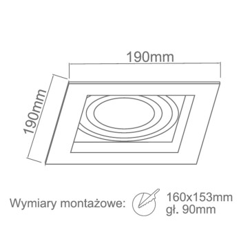 Orlicki Design Cardo I Bianco szürke beépíthető lámpa (OR-OR83361) GU10 1 izzós IP20