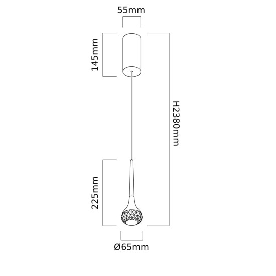 Orlicki Design Crima Cromo króm-átlátszó LED kristály függesztett lámpa (OR-OR80322) LED 1 izzós IP20